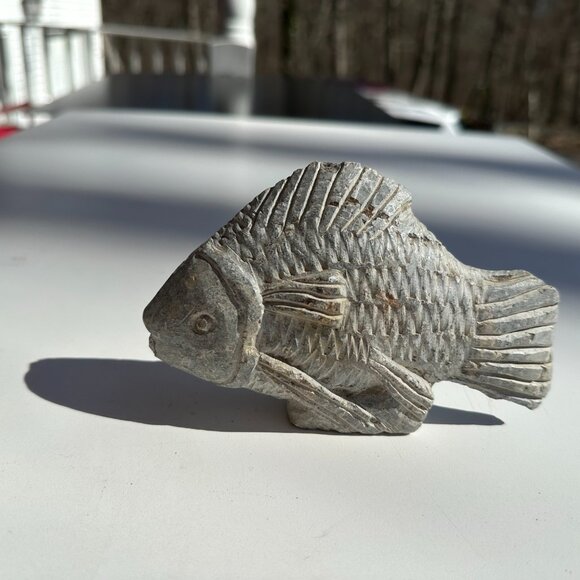 #979 SOAP STONE FISH  SOAP STONE FISH CARVING - Picture 6 of 9